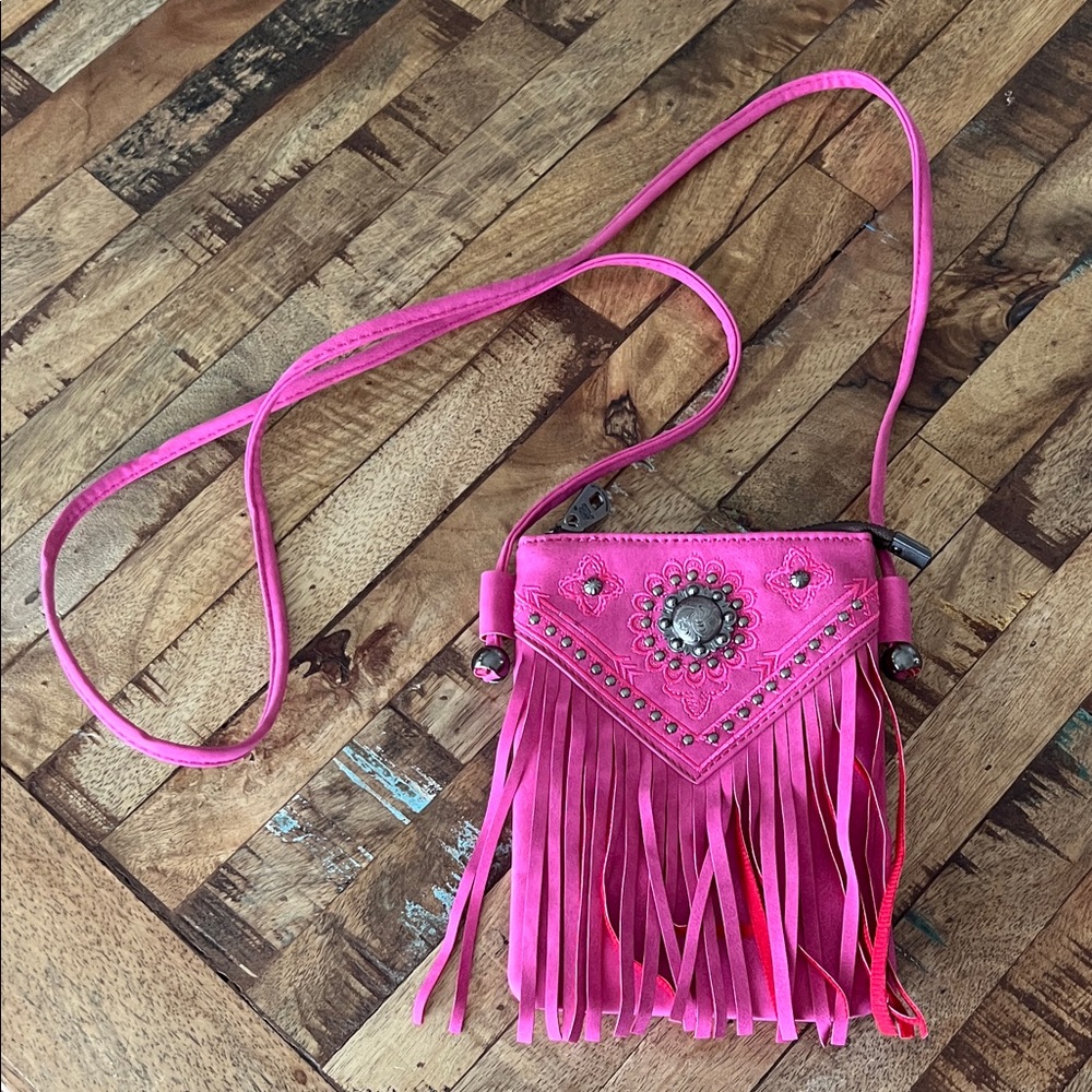 American Bling by Montana West Fringe Crossbody Bag Phone Purse